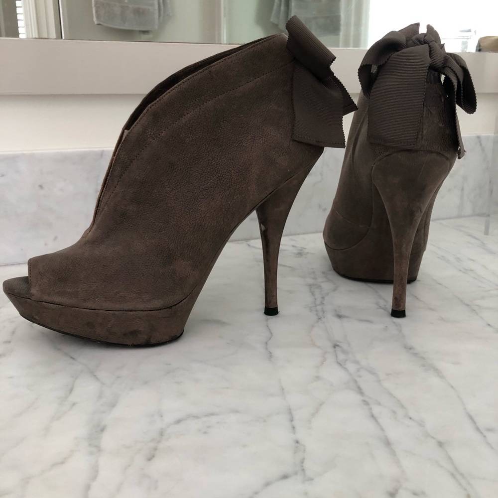 Vera Wang Peep Toe Ankle Booties